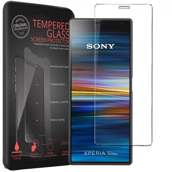 Safers Panzerglas für Sony Xperia 10 Plus Glas Folie Schutzfolie