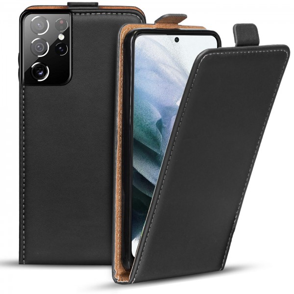 Safers Flipcase für Samsung Galaxy S21 Ultra Hülle Klapphülle Cover klassische Handy Schutzhülle