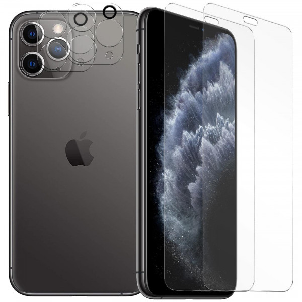 Safers Panzerglas für iPhone 11 Pro Max Schutzfolie 2x Kamera Schutzglas Folie 2x Panzerfolie