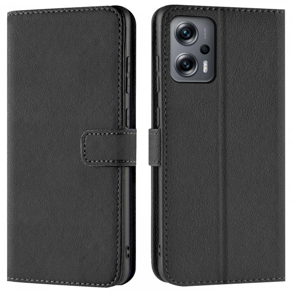 Safers Basic Wallet für Xiaomi Poco X4 GT Hülle Bookstyle Klapphülle Handy Schutz Tasche