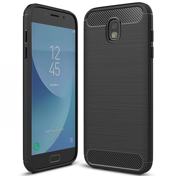 Safers Carbon Hülle für Samsung Galaxy J7 2017 Schutzhülle Handy Case Cover