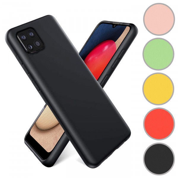 Safers Color TPU für Samsung Galaxy A22 5G Hülle Soft Silikon Case mit innenliegendem Stoffbezug