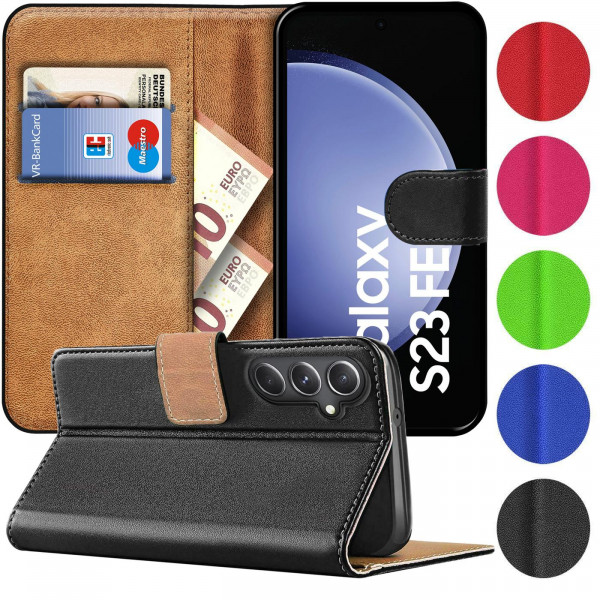 Safers Basic Wallet für Samsung Galaxy S23 FE Hülle Bookstyle Klapphülle Handy Schutz Tasche