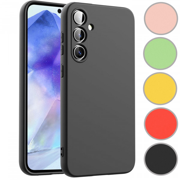 Safers Color TPU für Samsung Galaxy A35 5G Hülle Soft Silikon Case mit innenliegendem Stoffbezug