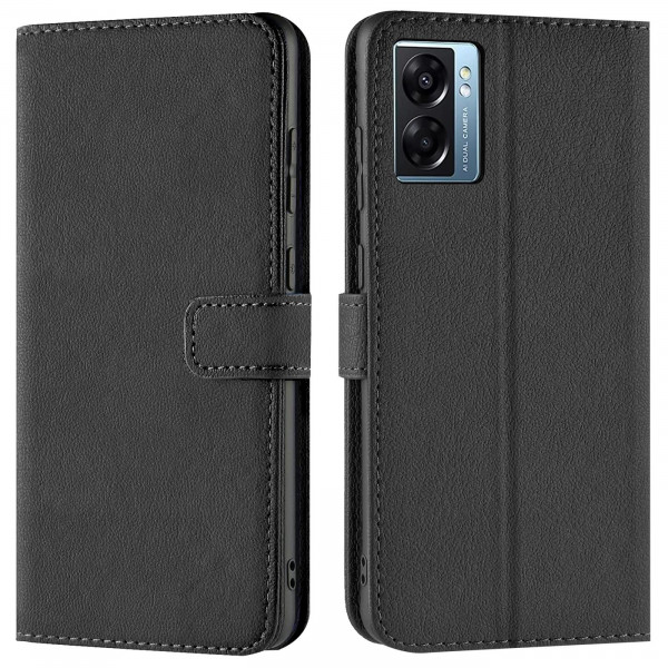 Safers Basic Wallet für OPPO A77 5G Hülle Bookstyle Klapphülle Handy Schutz Tasche