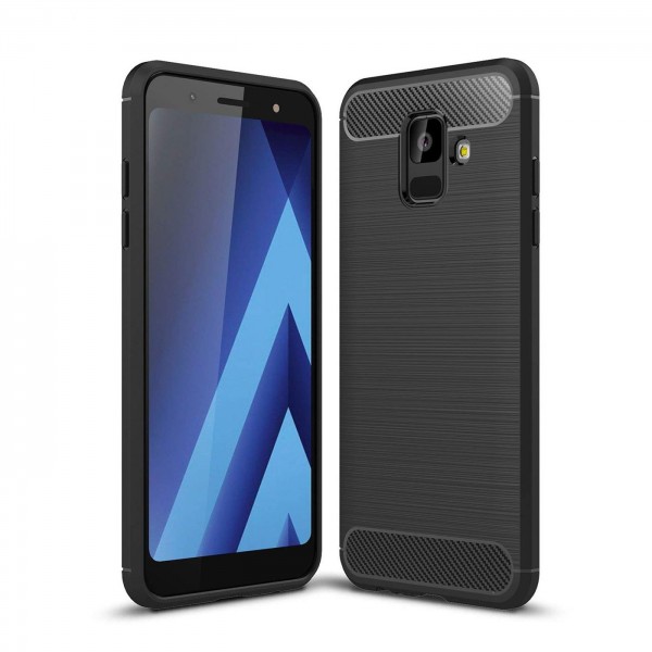 Safers Carbon Hülle für Samsung Galaxy A8 2018 Schutzhülle Handy Case Cover