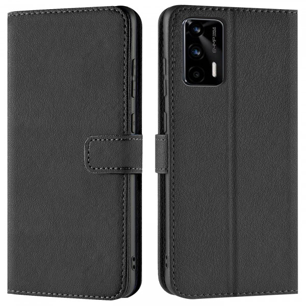 Safers Basic Wallet für Realme GT 5G Hülle Bookstyle Klapphülle Handy Schutz Tasche