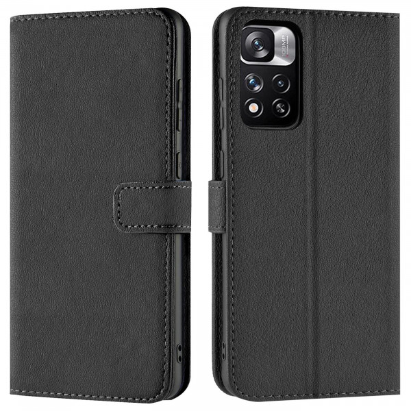 Safers Basic Wallet für Xiaomi Redmi Note 11 Pro+ 5G Hülle Bookstyle Klapphülle Handy Schutz Tasche