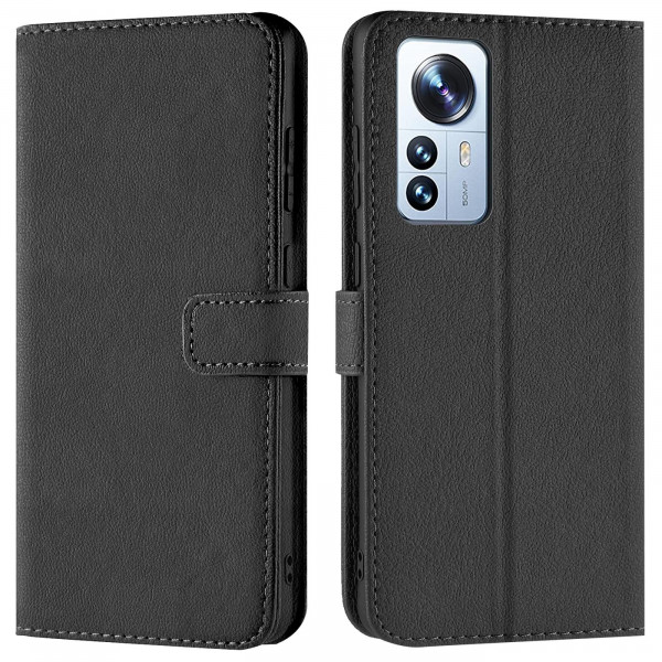 Safers Basic Wallet für Xiaomi 12 Pro Hülle Bookstyle Klapphülle Handy Schutz Tasche
