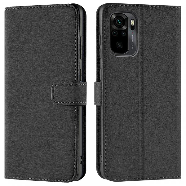 Safers Basic Wallet für Xiaomi Redmi Note 10 / 10S Hülle Bookstyle Klapphülle Handy Schutz Tasche