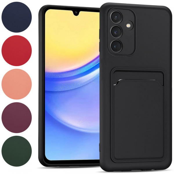 Safers Card Case für Samsung Galaxy A15 4G/5G Hülle Schutzhülle mit Kartenfach Slim Cover