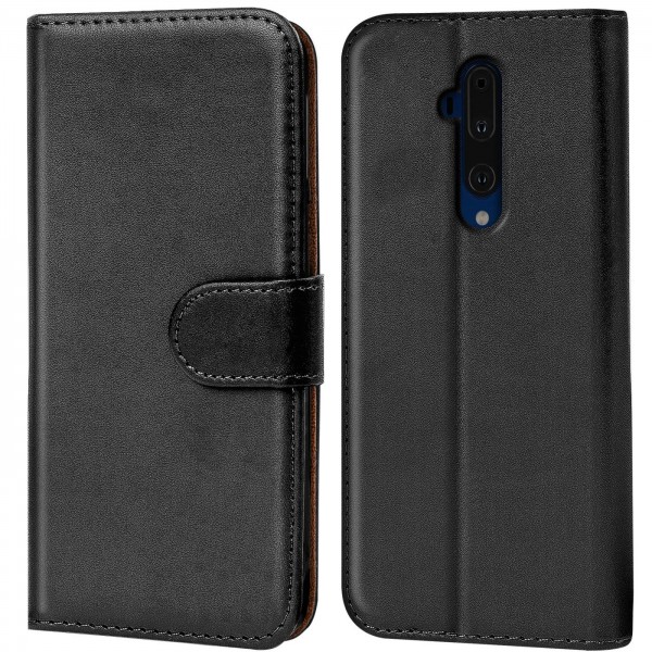 Safers Basic Wallet für OnePlus 7T Pro Hülle Bookstyle Klapphülle Handy Schutz Tasche