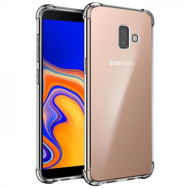 Safers Rugged TPU für Samsung Galaxy J6 Plus Schutzhülle Anti Shock Handy Case Transparent