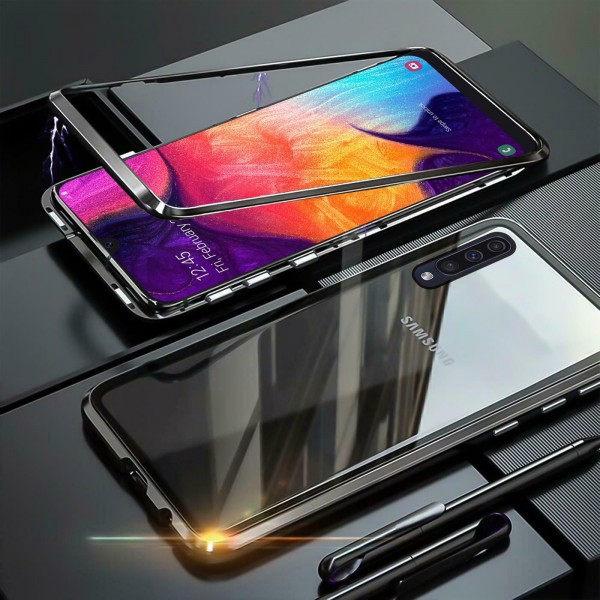 Safers Magnetic für Samsung Galaxy A50 / A30s Hülle | Cover mit eingebautem Magnet Backcover aus Gla
