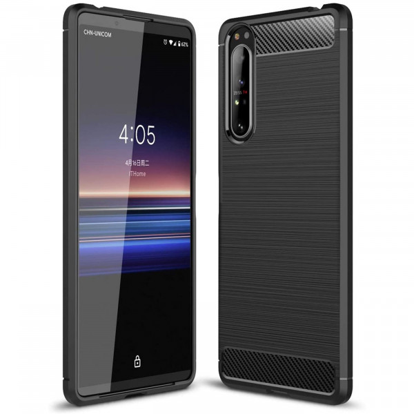 Safers Carbon Hülle für Sony Xperia 10 III Schutzhülle Handy Case Cover