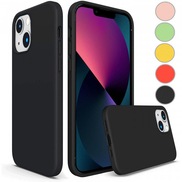 Safers Color TPU für iPhone 13 Hülle Soft Silikon Case mit innenliegendem Stoffbezug