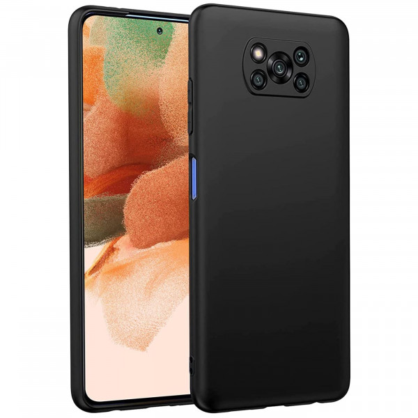 Safers Classic TPU für Xiaomi Poco X3 / X3 Pro Schutzhülle Hülle Schwarz Handy Case