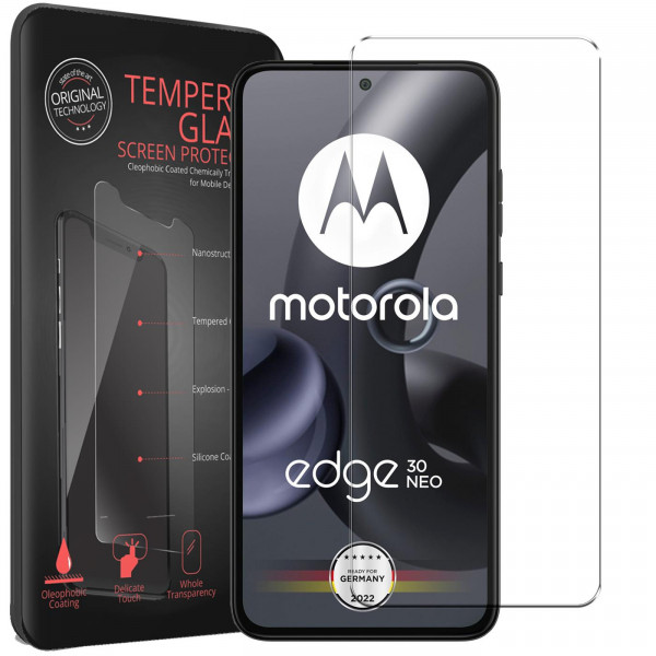 2x Panzerglas für Motorola Edge 30 Neo Glas Folie Schutzfolie