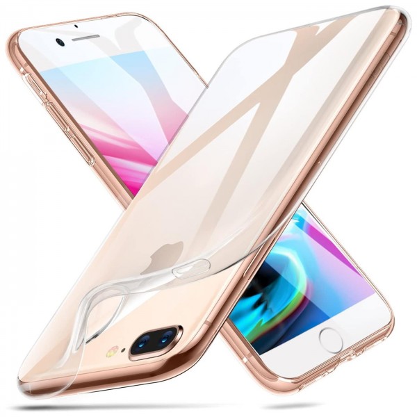 Safers Zero Case für Apple iPhone 7 Plus 8 Plus Hülle Transparent Slim Cover Clear Schutzhülle