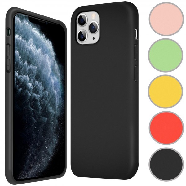 Safers Color TPU für Apple iPhone 11 Pro Max Hülle Soft Silikon Case mit innenliegendem Stoffbezug