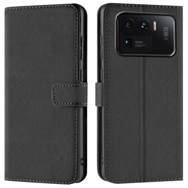 Safers Basic Wallet für Xiaomi Mi 11 Ultra Hülle Bookstyle Klapphülle Handy Schutz Tasche