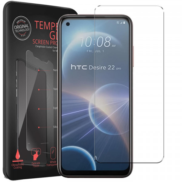 2x Panzerglas für HTC Desire 22 Pro Glas Folie Schutzfolie