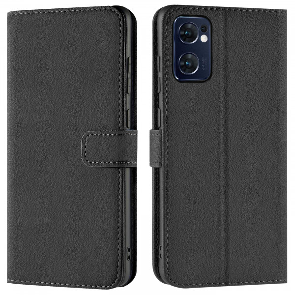 Safers Basic Wallet für OPPO Find X5 Lite Hülle Bookstyle Klapphülle Handy Schutz Tasche