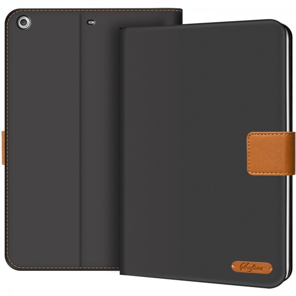 Safers Texture Case für iPad Mini 5 2019 Hülle Tablet Tasche mit Kartenfach