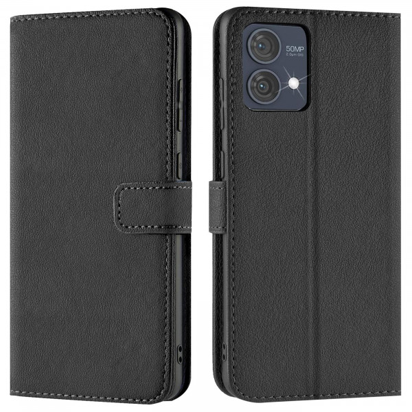 Safers Basic Wallet für Motorola Moto G84 5G Hülle Bookstyle Klapphülle Handy Schutz Tasche