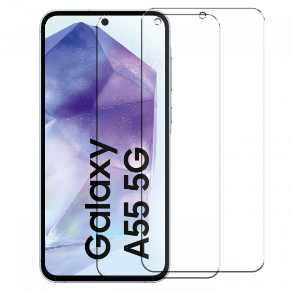 2x Panzerglas für Samsung Galaxy A55 5G Glas Folie Schutzfolie