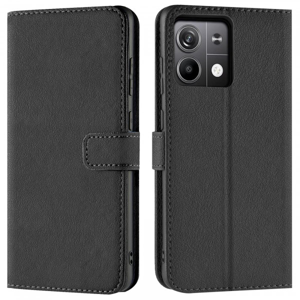 Safers Basic Wallet für Redmi Note 13 (4G) Hülle Bookstyle Klapphülle Handy Schutz Tasche