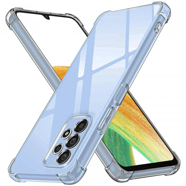 Safers Rugged TPU für Samsung Galaxy A23 5G Schutzhülle Anti Shock Handy Case Transparent Cover