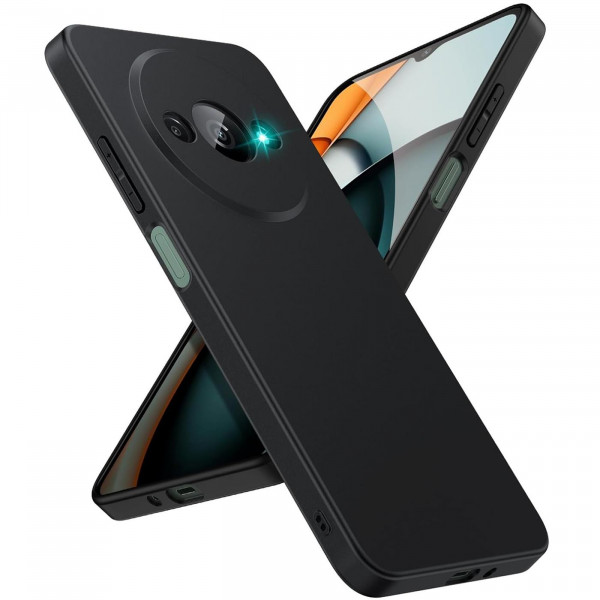 Safers Classic TPU für Xiaomi Redmi A3 Schutzhülle Hülle Schwarz Handy Case