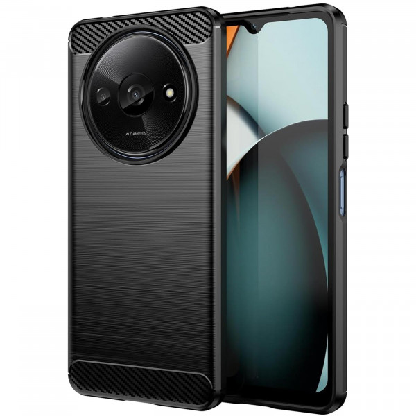 Safers Carbon Hülle für Xiaomi Redmi A3 Schutzhülle Handy Case Cover