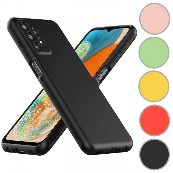 Safers Color TPU für Samsung Galaxy A23 5G Hülle Soft Silikon Case mit innenliegendem Stoffbezug