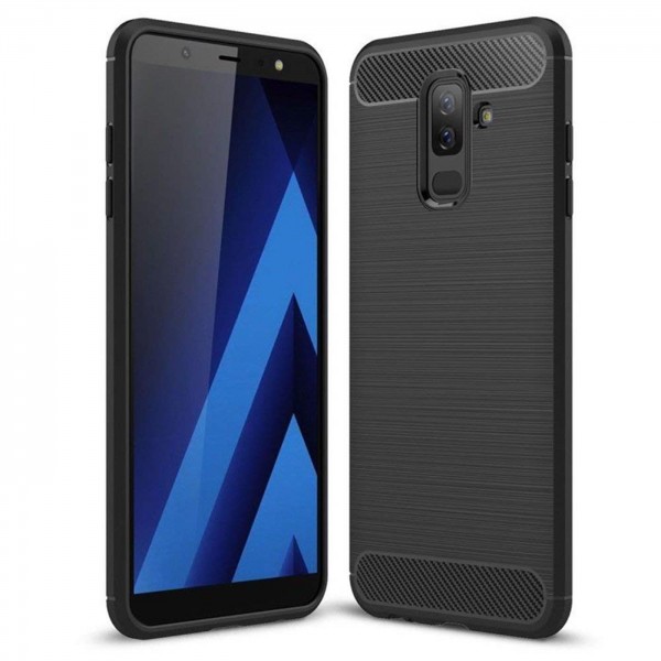 Safers Carbon Hülle für Samsung Galaxy A6 Plus Schutzhülle Handy Case Cover