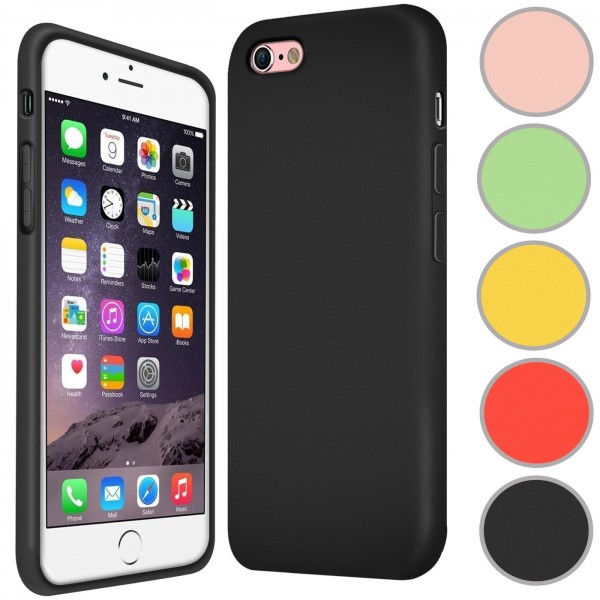 Safers Color TPU für Apple iPhone 6 / 6s Hülle Soft Silikon Case mit innenliegendem Stoffbezug