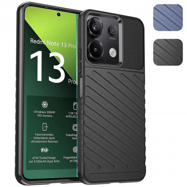 Thunder Case für Xiaomi Redmi Note 13 Pro 5G Hülle rutschfeste TPU Schutzhülle