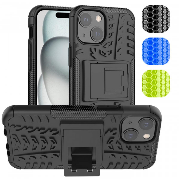 Safers Outdoor Hülle für iPhone 15 Case Hybrid Armor Cover Schutzhülle