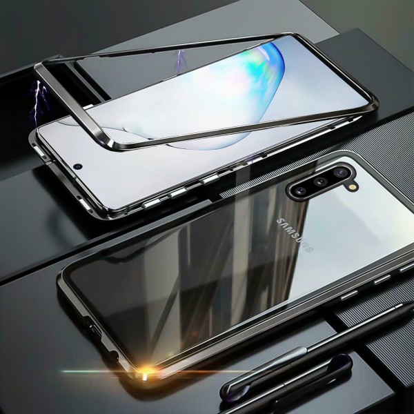 Safers Magnetic für Samsung Galaxy Note 10 Hülle | Cover mit eingebautem Magnet Backcover aus Glas