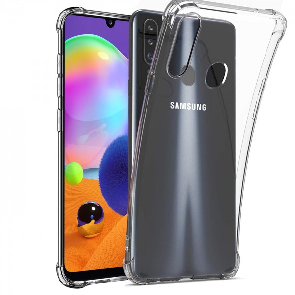 Safers Rugged TPU für Samsung Galaxy A20s Schutzhülle Anti Shock Handy Case Transparent Cover