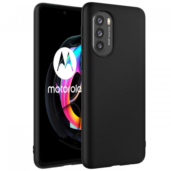 Safers Classic TPU für Motorola Moto G52 / G82 5G Schutzhülle Hülle Schwarz Handy Case