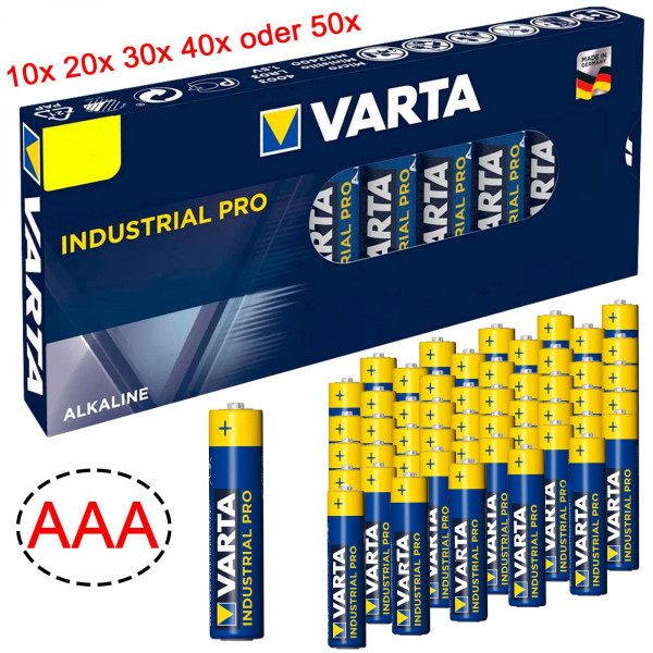 VARTA Industrial Alkaline,Micro AAA,LR03,1.5V