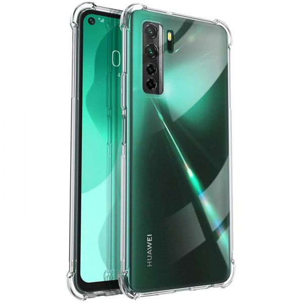 Safers Rugged TPU für Huawei P40 Lite 5G Schutzhülle Anti Shock Handy Case Transparent Cover