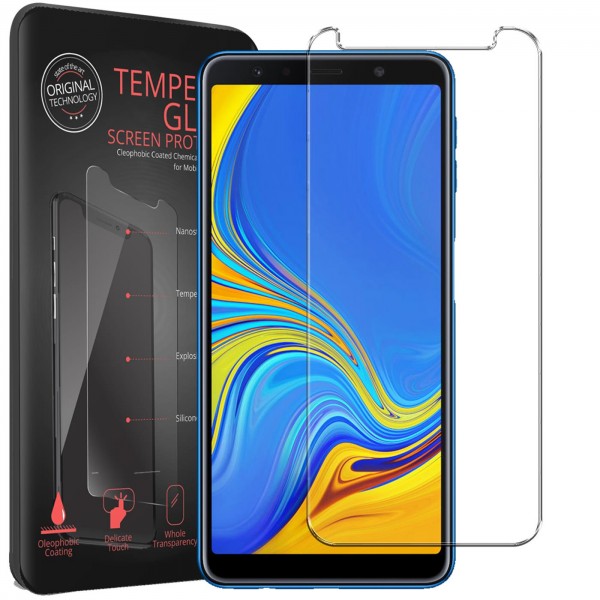 2x Panzerglas für Samsung Galaxy A7 2018 Glas Folie Schutzfolie