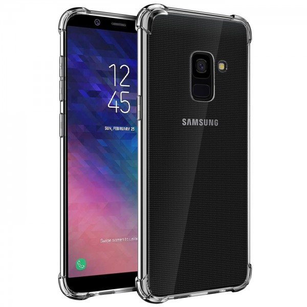 Safers Rugged TPU für Samsung Galaxy A6 Schutzhülle Anti Shock Handy Case Transparent Cover