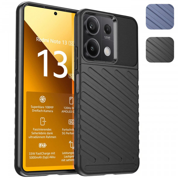 Thunder Case für Xiaomi Redmi Note 13 5G Hülle rutschfeste TPU Schutzhülle