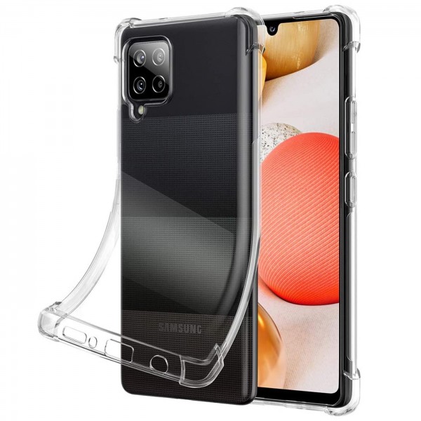 Safers Rugged TPU für Samsung Galaxy A42 5G Schutzhülle Anti Shock Handy Case Transparent Cover