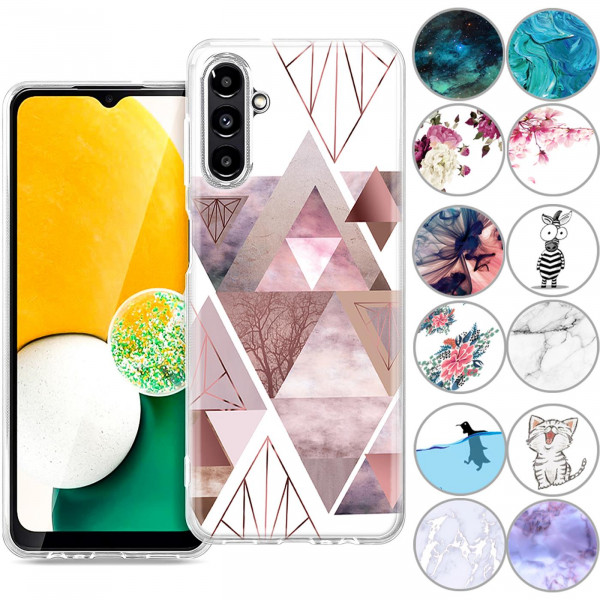 Safers IMD Case für Samsung Galaxy A13 5G / A04s Hülle Silikon Case mit Muster Schutzhülle