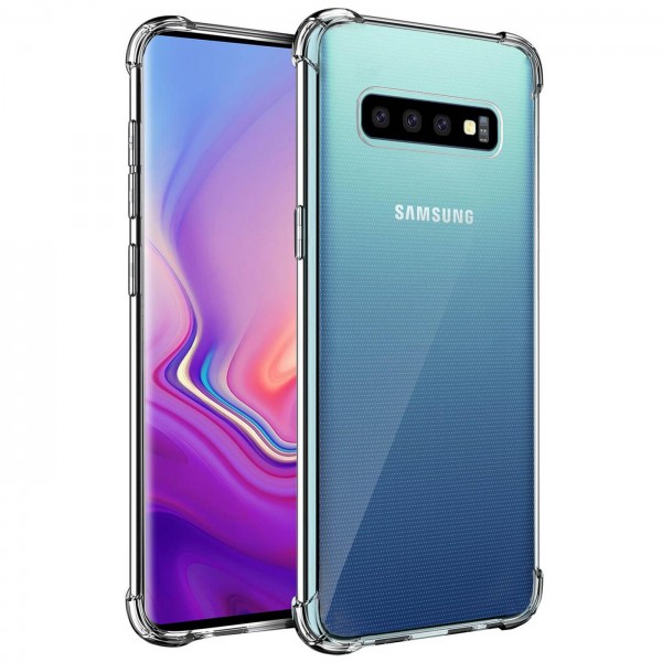 Safers Rugged TPU für Samsung Galaxy S10 Schutzhülle Anti Shock Handy Case Transparent Cover